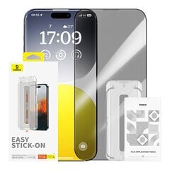 Privacy Protection Tempered Glass Baseus Sapphire iPhone 15 Plus цена и информация | Защитные пленки для телефонов | 220.lv