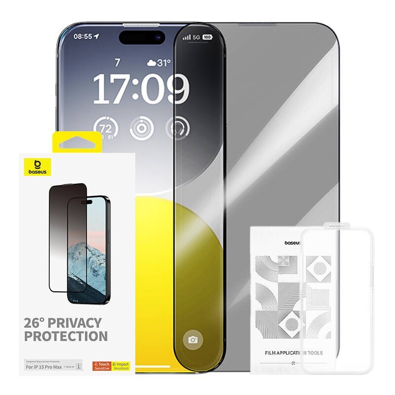 Baseus Sapphire Privacy Protection Tempered Glass цена и информация | Ekrāna aizsargstikli | 220.lv