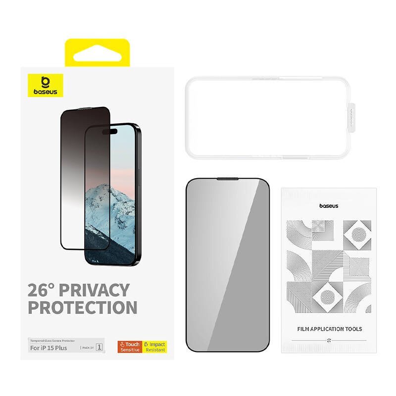 Baseus Sapphire Privacy Protection Tempered Glass cena un informācija | Ekrāna aizsargstikli | 220.lv