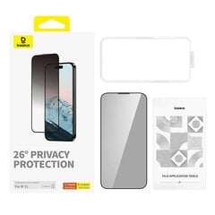 Privacy Protection Tempered Glass Baseus Diamond  iPhone 15 цена и информация | Защитные пленки для телефонов | 220.lv