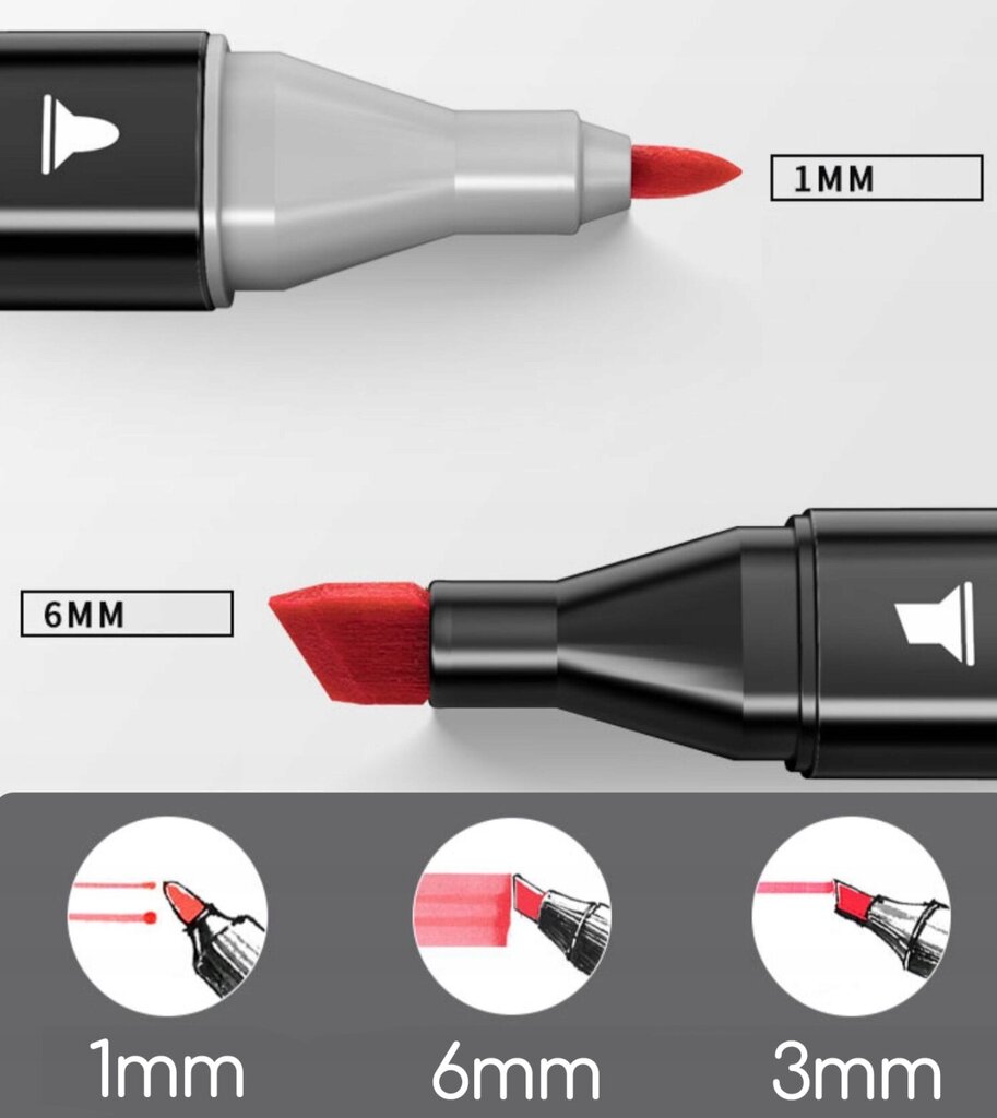 Marķieri Promarkers Touch Sketch, 80 vnt. cena un informācija | Modelēšanas un zīmēšanas piederumi | 220.lv