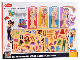 Магнитный деревянный пазл, 4 модели цена и информация | Развивающие игрушки | 220.lv
