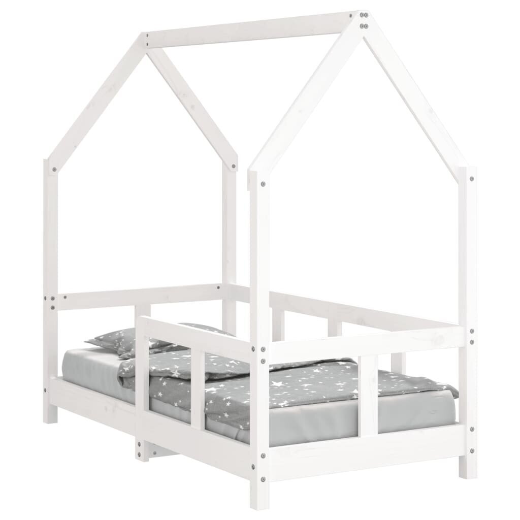 Bērnu gultas rāmis vidaXL, 70x140 cm, balts цена и информация | Bērnu gultas | 220.lv