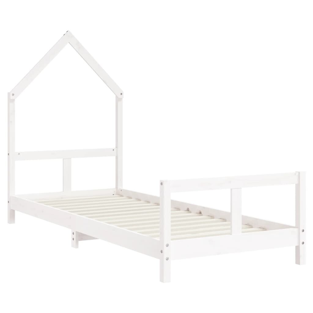 Bērnu gultas rāmis vidaXL, 80x200 cm, balts cena un informācija | Bērnu gultas | 220.lv
