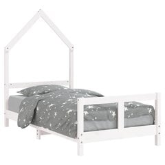 Bērnu gultas rāmis vidaXL, 80x160 cm, balts cena un informācija | Bērnu gultas | 220.lv
