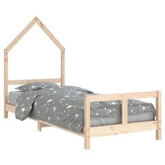 Bērnu gultas rāmis vidaXL, 80x200 cm, brūns cena un informācija | Bērnu gultas | 220.lv