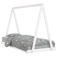 Bērnu gultas rāmis vidaXL, 90x190 cm, balts цена и информация | Детские кровати | 220.lv