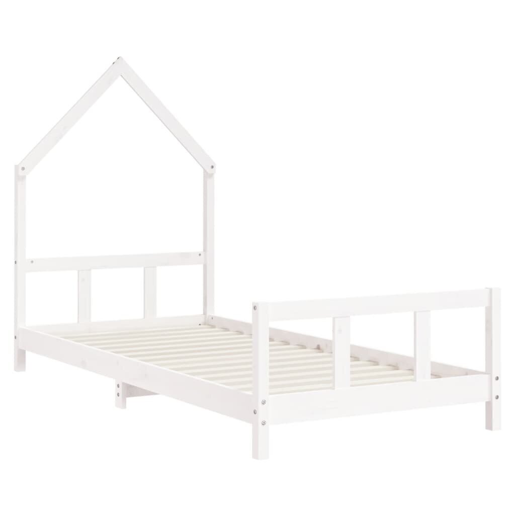 Bērnu gultas rāmis vidaXL, 90x200 cm, balts cena un informācija | Bērnu gultas | 220.lv