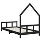 Bērnu gultas rāmis vidaXL, 90x190 cm, melns cena un informācija | Bērnu gultas | 220.lv