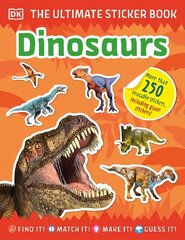 Ultimate Sticker Book Dinosaurs cena un informācija | Grāmatas mazuļiem | 220.lv