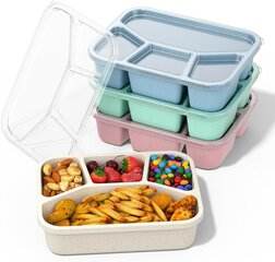 Коробка для закусок 4 отделения цена и информация | Посуда для хранения еды | 220.lv