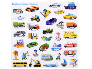 Альбом для наклеек - транспортные средства цена и информация | Развивающие игрушки | 220.lv