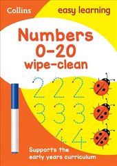 Numbers 0-20 Age 3-5 Wipe Clean Activity Book: Ideal for Home Learning edition, Numbers 0-20 Age 3-5 Wipe Clean Activity Book цена и информация | Книги для подростков и молодежи | 220.lv