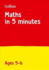 Maths in 5 Minutes a Day Age 5-6: Ideal for Use at Home, Letts Maths in 5 Minutes a Day Age 5-6: Ideal for Use at Home цена и информация | Книги для подростков и молодежи | 220.lv