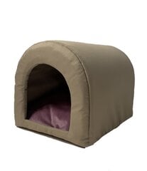 Закрытый лежак для собак и кошек GoGift, 40x33x29 см, коричневый цвет цена и информация | Лежаки, домики | 220.lv