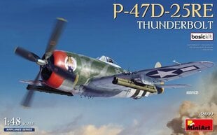 Līmējošais modelis MiniArt 48009 P-47D-25RE Thunderbolt Basic Kit 1/48 cena un informācija | Līmējamie modeļi | 220.lv