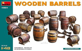 Līmējošais modelis MiniArt 49014 Wooden Barrels 1/48 cena un informācija | Līmējamie modeļi | 220.lv