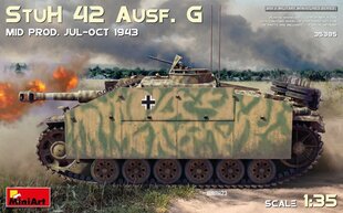 Līmējošais modelis MiniArt 35385 StuH 42 Ausf. G Mid Prod. (Jul-Oct 1943) 1/35 cena un informācija | Līmējamie modeļi | 220.lv