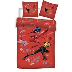 Bērnu gultas veļas komplekts Miraculous Ladybug, 140x200, 2 daļas цена и информация | Детское постельное бельё | 220.lv