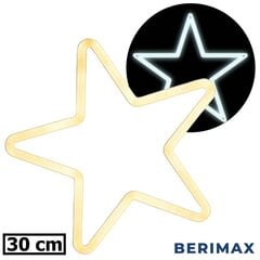 Ziemassvētku LED dekori Zvaigzne neona 30cm CL2 BERIMAX BRM_1410110CW cena un informācija | Ziemassvētku dekorācijas | 220.lv