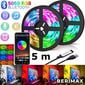 LED lentes komplekts RGB LED ar Bluetooth 5M BERIMAX BRM_1404027 цена и информация | LED lentes | 220.lv