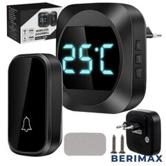 Беспроводной дверной звонок со встроенным термометром I BERIMAX IP44 цена и информация | Дверные звонки, глазки | 220.lv