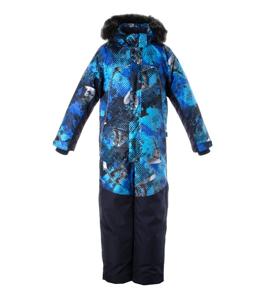 Huppa kombinezons zēniem Bruce 2 36330230*32386, zils/melns cena un informācija | Ziemas apģērbs bērniem | 220.lv