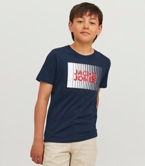 Jack&Jones t-krekls zēniem 12237411*04, zils цена и информация | Рубашки для мальчиков | 220.lv