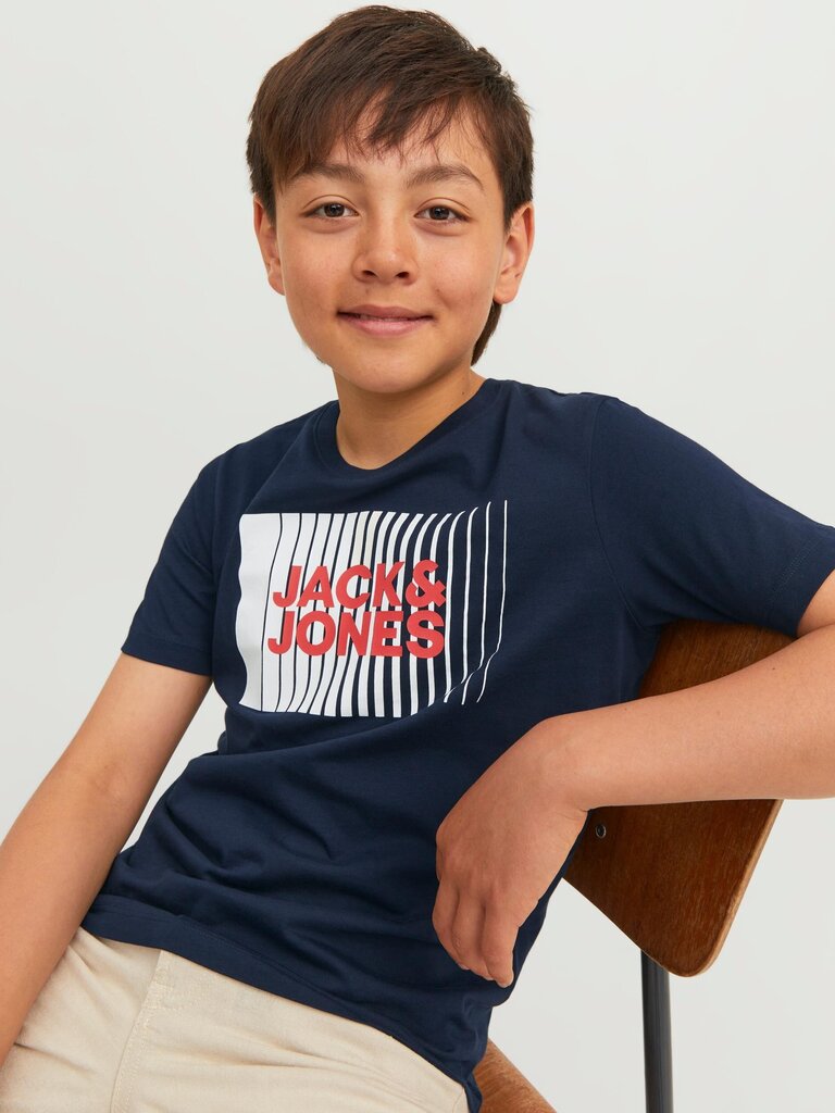 Jack&Jones t-krekls zēniem 12237411*04, zils цена и информация | Zēnu krekli | 220.lv