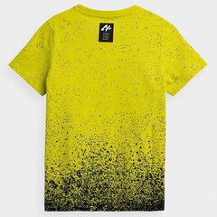 T-krekls zēniem 4F Junior HJZ21-JTSM005A, dzeltens cena un informācija | Zēnu krekli | 220.lv