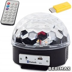 Светодиодный диско-шар с Bluetooth и MP3-плеером BERIMAX BRM_1406003 цена и информация | Праздничные декорации | 220.lv