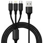 4x USB auto lādētājs + kabelis Type-C, Lightning, MicroUSB BERIMAX BRM_590466565714041 cena un informācija | Lādētāji un adapteri | 220.lv