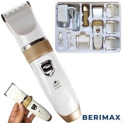 Uzlādējams matu griezējs ar divām baterijām BERIMAX BRM_0403001WT cena un informācija | Matu griežamās mašīnas | 220.lv