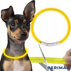 BERIMAX Izgaismojoša apkakle, līdz 70 cm BRM_5904665713150 цена и информация | Поводки и ошейники для кошек | 220.lv