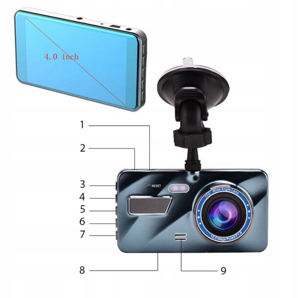 BERIMAX Videoreģistrators P05K ar atpakaļskata kameru BRM_5904653720559 cena un informācija | Auto video reģistratori | 220.lv