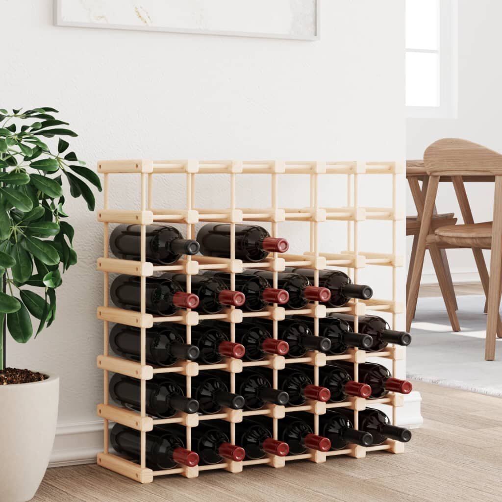 Vīna pudeļu plaukts vidaXL, 68,5x23x68,5 cm, brūns cena un informācija | Plaukti | 220.lv