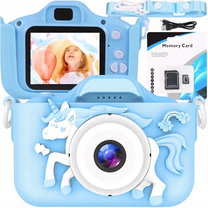 Unicorn kamera bērniem Vess full hd+ microsd 32 gb cena un informācija | Digitālās fotokameras | 220.lv