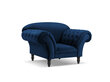 Krēsls Windsor & Co Juno, 132x96x91 cm, zils/melns cena un informācija | Atpūtas krēsli | 220.lv