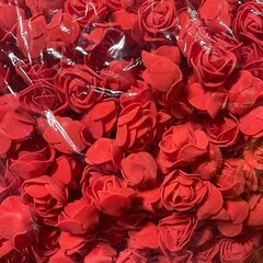 Декоративные розы  3,5см  украшение для поделок 100 шт цена и информация | Аппликации, декорации, наклейки | 220.lv