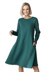Хлопковое платье с внутренним ворсом Lega SKZ153, зеленый цена и информация | Платья | 220.lv