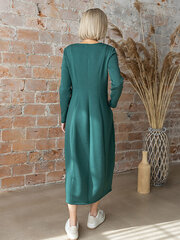 Длинноехлопковое платье с внутренним ворсом Lega SKZ154, зеленый цена и информация | Платья | 220.lv