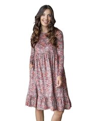 Велюровое расклешенное платье Lega SKZ158, розовый цена и информация | Платья | 220.lv