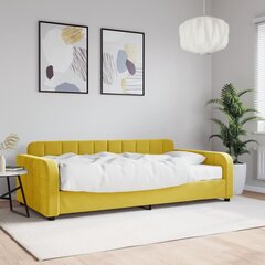Dīvāngulta ar matraci vidaXL, 100x200 cm, dzeltena цена и информация | Кровати | 220.lv