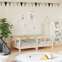 Bērnu gultas rāmis vidaXL, 70x140 cm, brūns cena un informācija | Bērnu gultas | 220.lv
