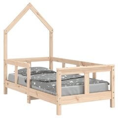 Bērnu gultas rāmis vidaXL, 70x140 cm, brūns цена и информация | Детские кровати | 220.lv