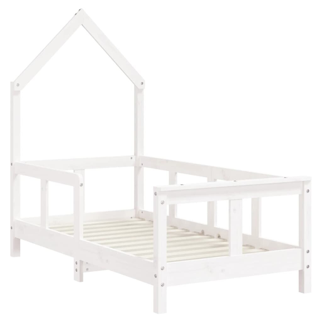 Bērnu gultas rāmis vidaXL, 70x140 cm, balts cena un informācija | Bērnu gultas | 220.lv