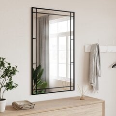 Sienas spogulis vidaXL, melns cena un informācija | Spoguļi | 220.lv
