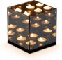 Stikla svečturis 4 svecēm - spoguļu kaste cena un informācija | Sveces un svečturi | 220.lv