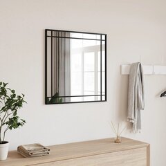 Sienas spogulis vidaXL, 50x50 cm, melns cena un informācija | Spoguļi | 220.lv