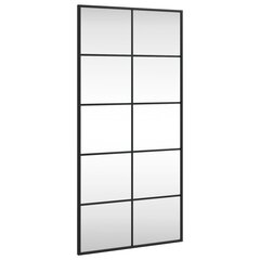 Sienas spogulis vidaXL, 50x100 cm, melns cena un informācija | Spoguļi | 220.lv